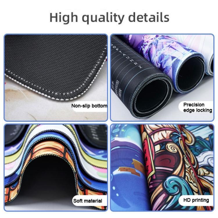 Abstract Line Texture Mouse Pad Non-Slip Desk Mat For Office, Gaming, Size: 300x800x2mm