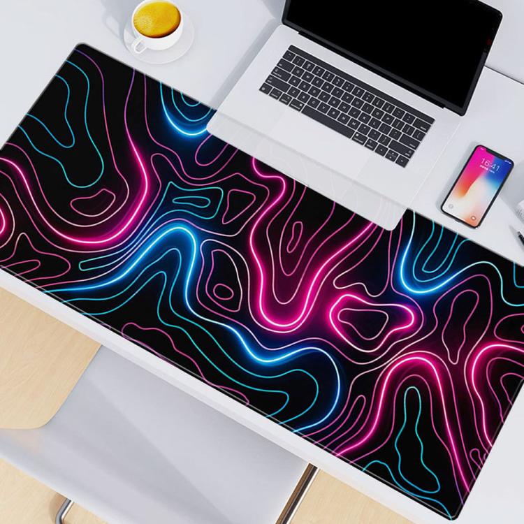 Abstract Line Texture Mouse Pad Non-Slip Desk Mat For Office, Gaming, Size: 300x800x2mm