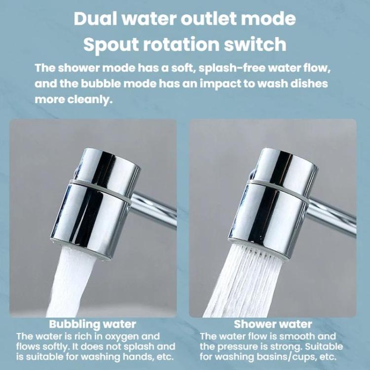 Universal Faucet Extender Kitchen Splash-Proof Faucet Rotatable Aerator Nozzle, Spec: U-Shaped Dual Mode