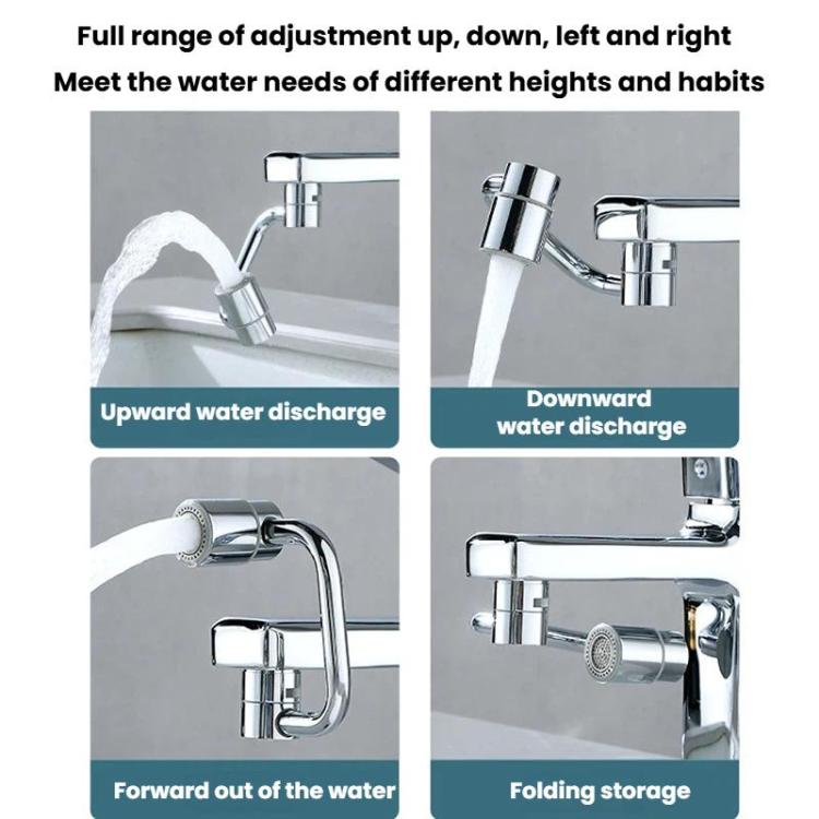 Universal Faucet Extender Kitchen Splash-Proof Faucet Rotatable Aerator Nozzle, Spec: Full Alloy Dual Mode