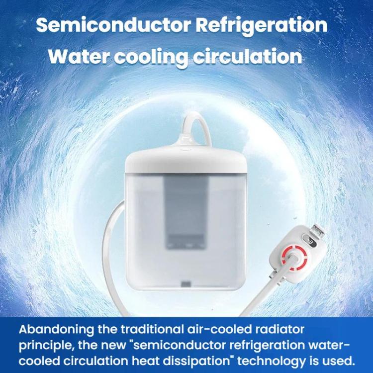 S3 Back Clip With Digital Display Mobile Phone Semiconductor Radiator Water-Cooled Game Live Cooler - White