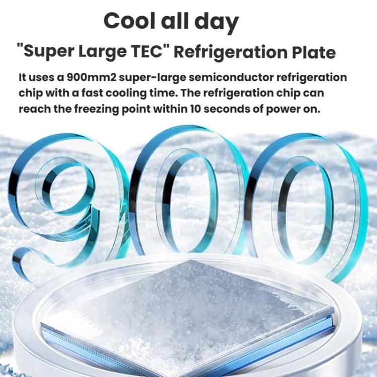 S3 Back Clip With Digital Display Mobile Phone Semiconductor Radiator Water-Cooled Game Live Cooler - White