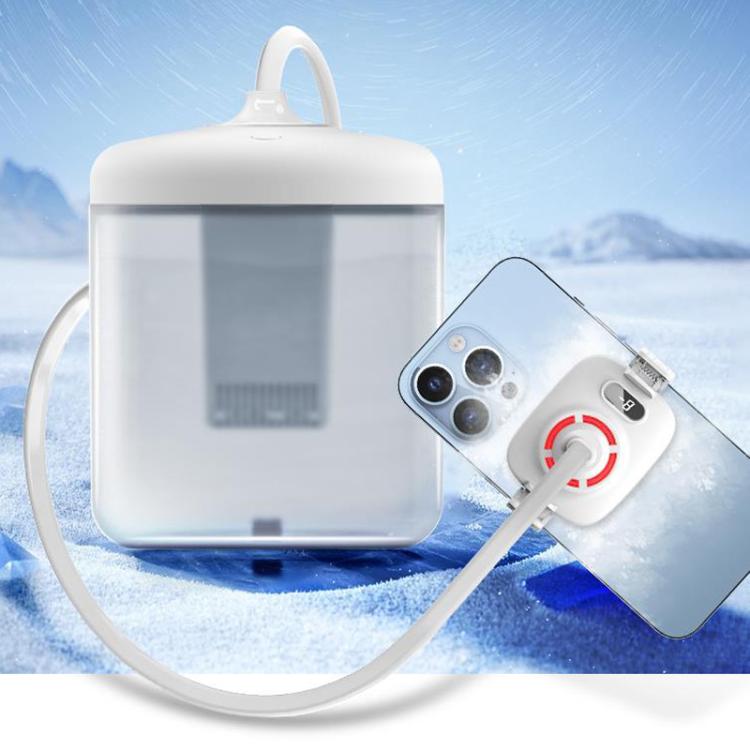 S3 Back Clip With Digital Display Mobile Phone Semiconductor Radiator Water-Cooled Game Live Cooler - White