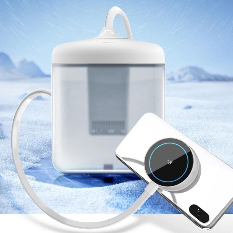 S4 Magnetic Suction / Back Clip Semiconductor Cooling Mobile Phone Digital Display Radiator - White