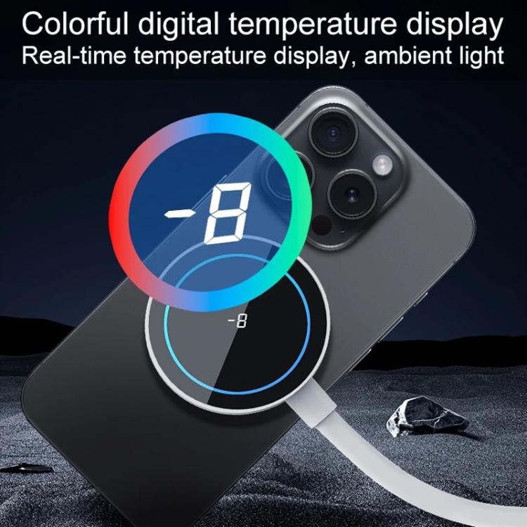 S4 Magnetic Suction / Back Clip Semiconductor Cooling Mobile Phone Digital Display Radiator - White