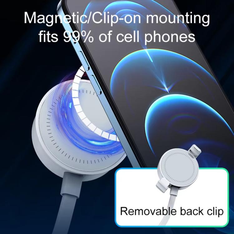 S4 Magnetic Suction / Back Clip Semiconductor Cooling Mobile Phone Digital Display Radiator - White