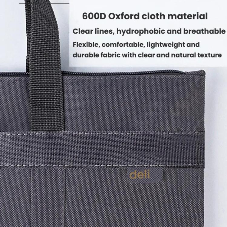 Deli 63788 Portable Multilayer Conference Briefcase Office Business Zipper Computer Bag