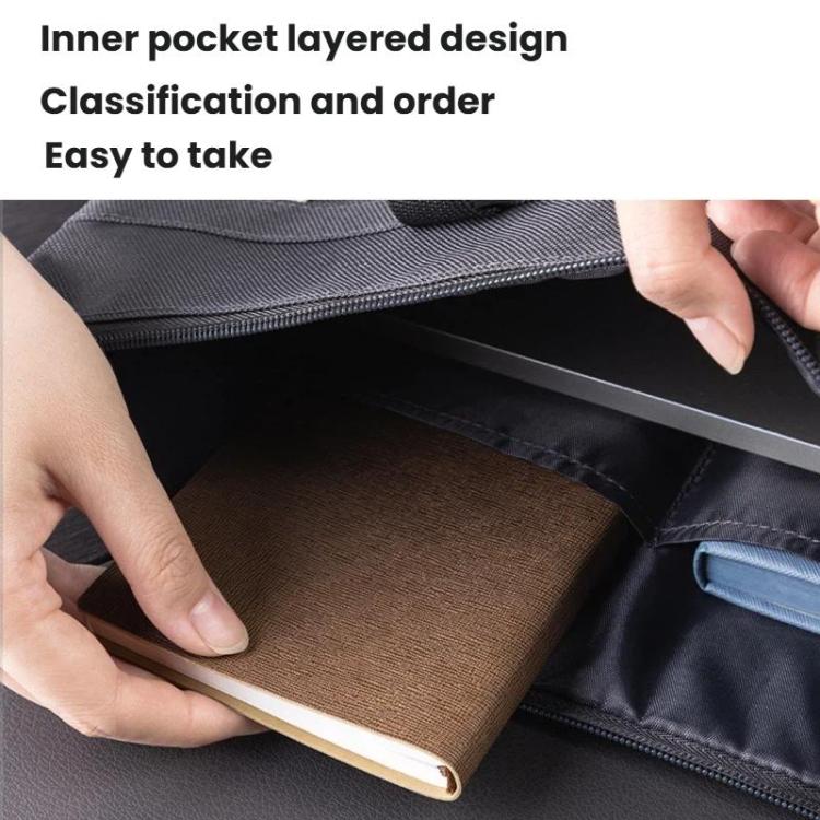 Deli 63788 Portable Multilayer Conference Briefcase Office Business Zipper Computer Bag