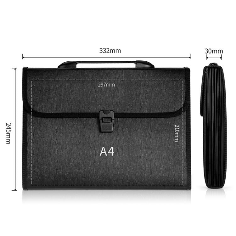 Deli 5232 A4 Accordion Bag Office Handbag 13 Compartment Folder Document Storage Bag