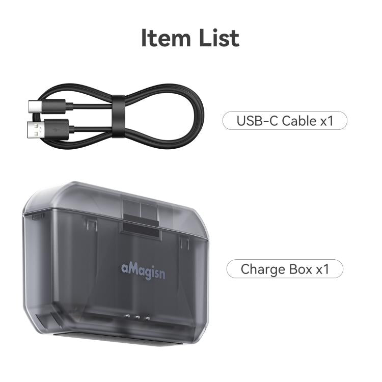 aMagisn Fast Charging Battery Charger Case for GoPro HERO13 Black/12 Black /11 Black  /10 Black /9 Black - AP23