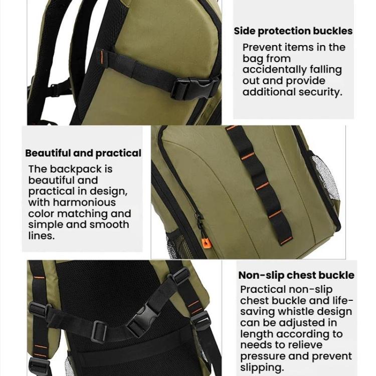 Outdoor Large Capacity Waterproof Camera Bag Detachable Portable DSLR Backpack - Olive Green