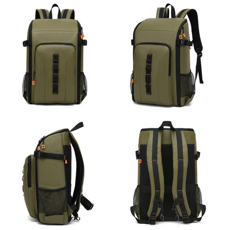 Outdoor Large Capacity Waterproof Camera Bag Detachable Portable DSLR Backpack - Olive Green