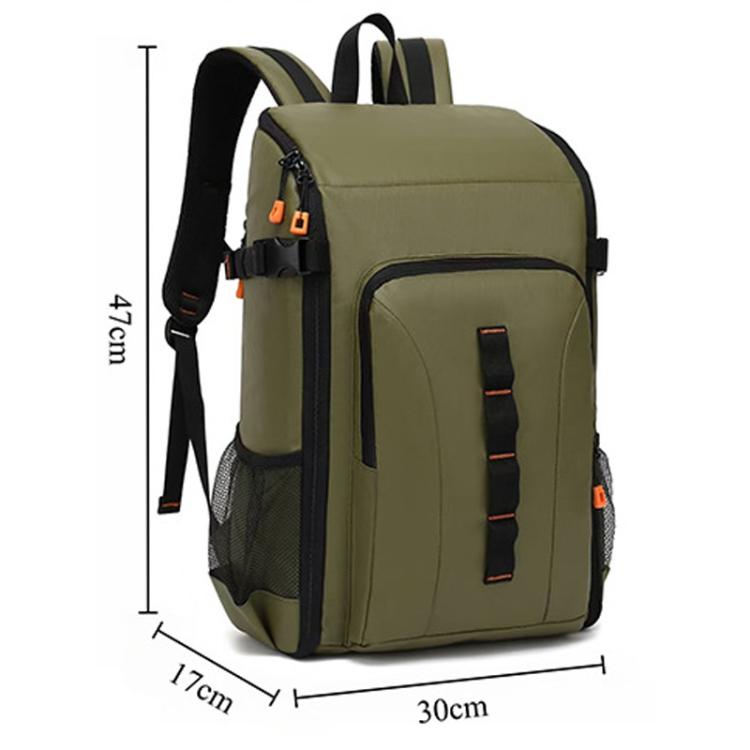Outdoor Large Capacity Waterproof Camera Bag Detachable Portable DSLR Backpack - Olive Green