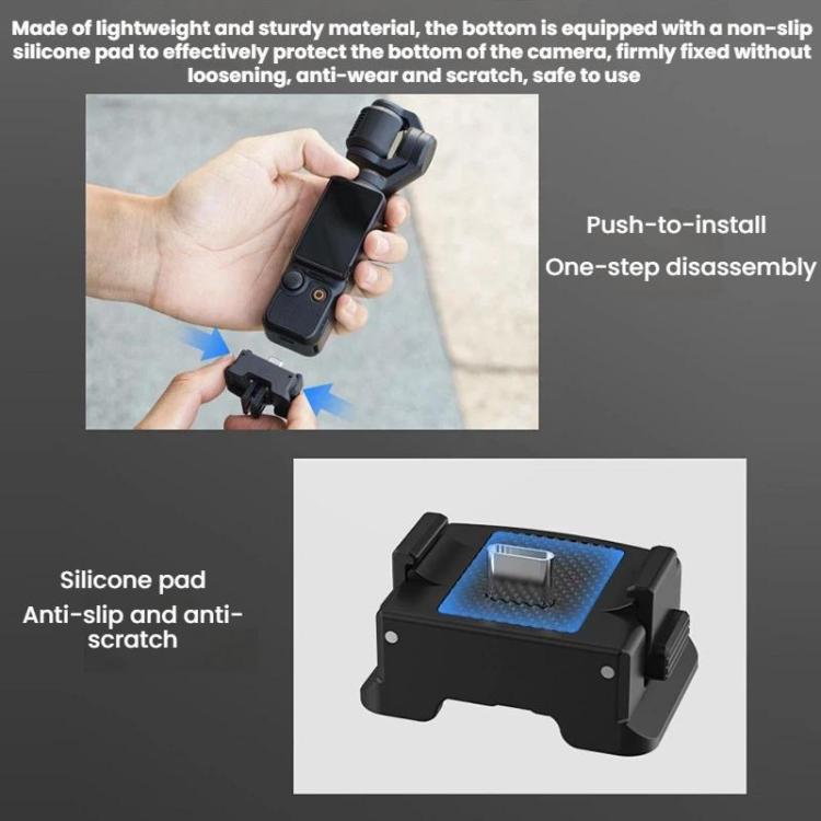 For DJI Osmo Pocket 3 Flymile Magnetic Quick-Release Charging Adapter Base - Black