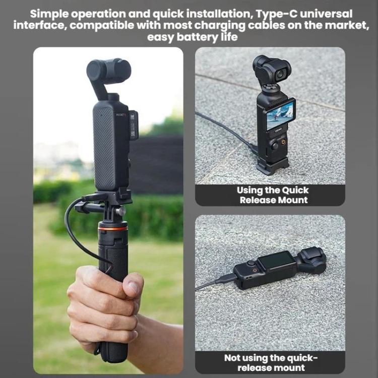 For DJI Osmo Pocket 3 Flymile Magnetic Quick-Release Charging Adapter Base - Black