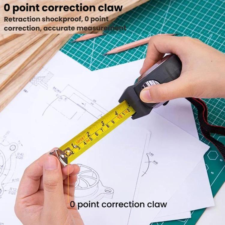 Deli 79552 7.5m x 25mm Self-Locking Steel Tape Measure TPR Covered Measuring Ruler