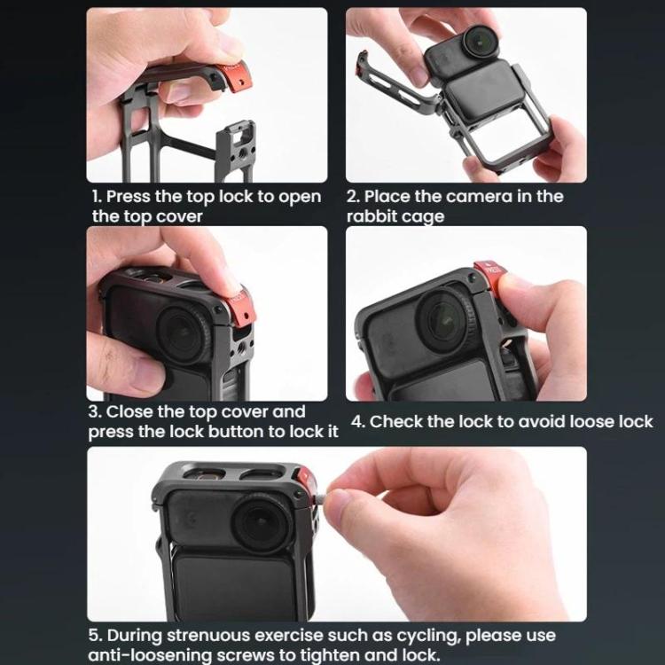 For DJI Osmo Nano Flymile Metal Cage Camera Extension Protective Frame - ON003