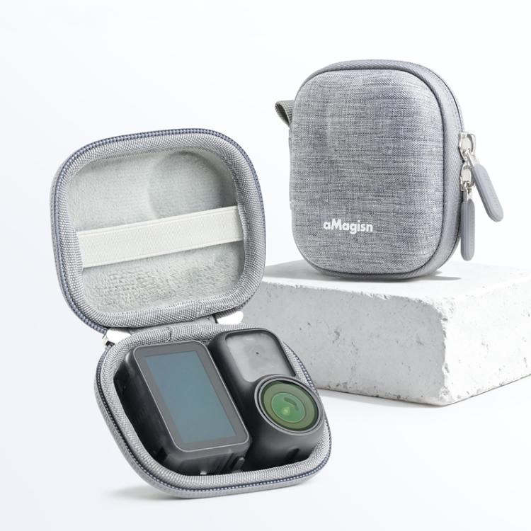 For DJI Osmo Nano Camera aMagisn Mini Hard Shell Case Compact Protective Pouch with Carabiner Clip - Gray