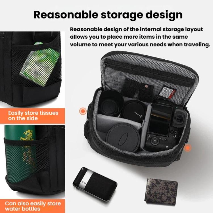 Handheld Portable Camera Bag DSLR Camera Crossbody Bag - Black