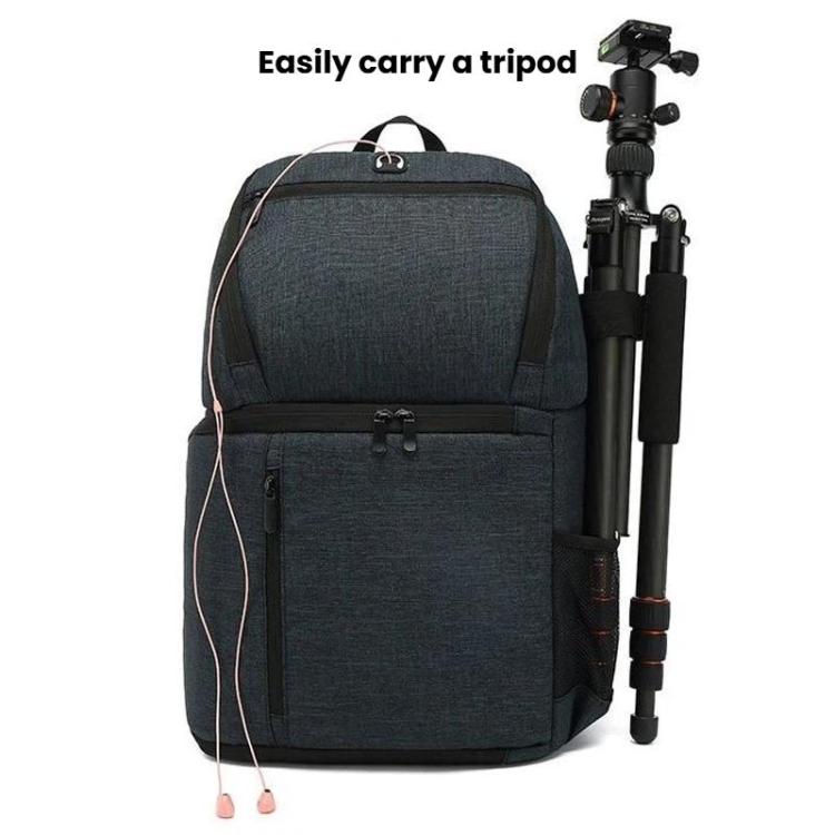 Large-Capacity Multi-Functional DSLR Camera Bag Waterproof Photography Backpack - Blue