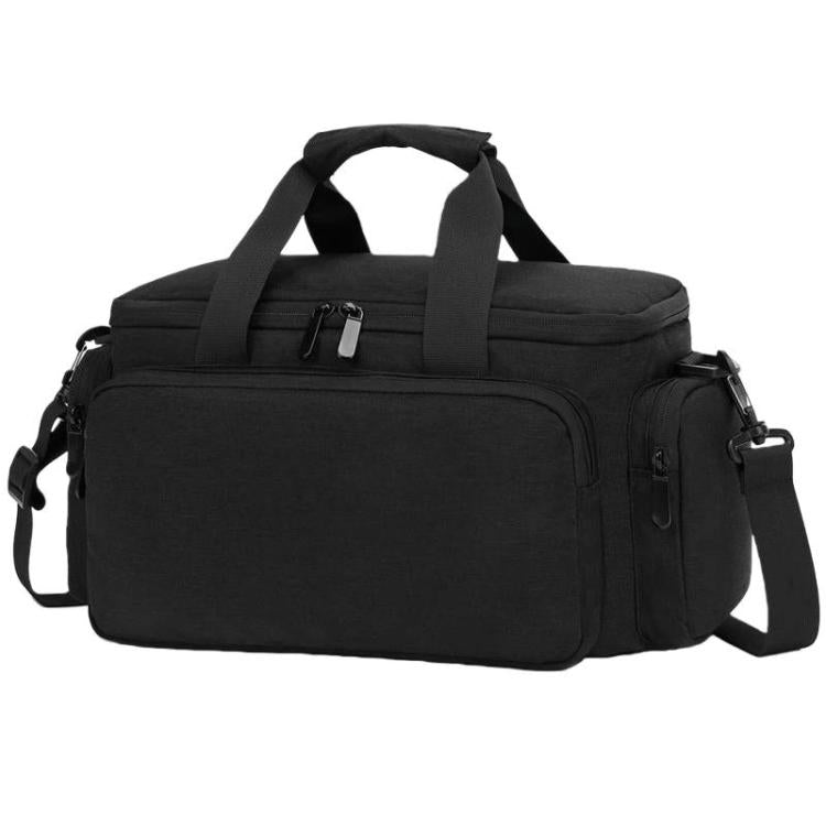 Portable Large-Capacity DSLR Crossbody Bag Handheld Shockproof Camera Bag - Black