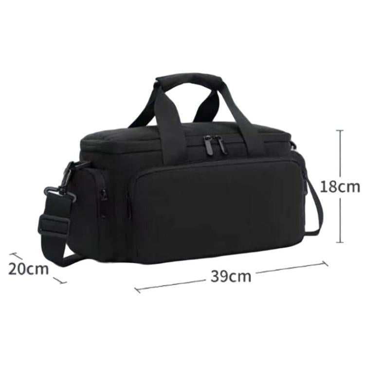 Portable Large-Capacity DSLR Crossbody Bag Handheld Shockproof Camera Bag - Black