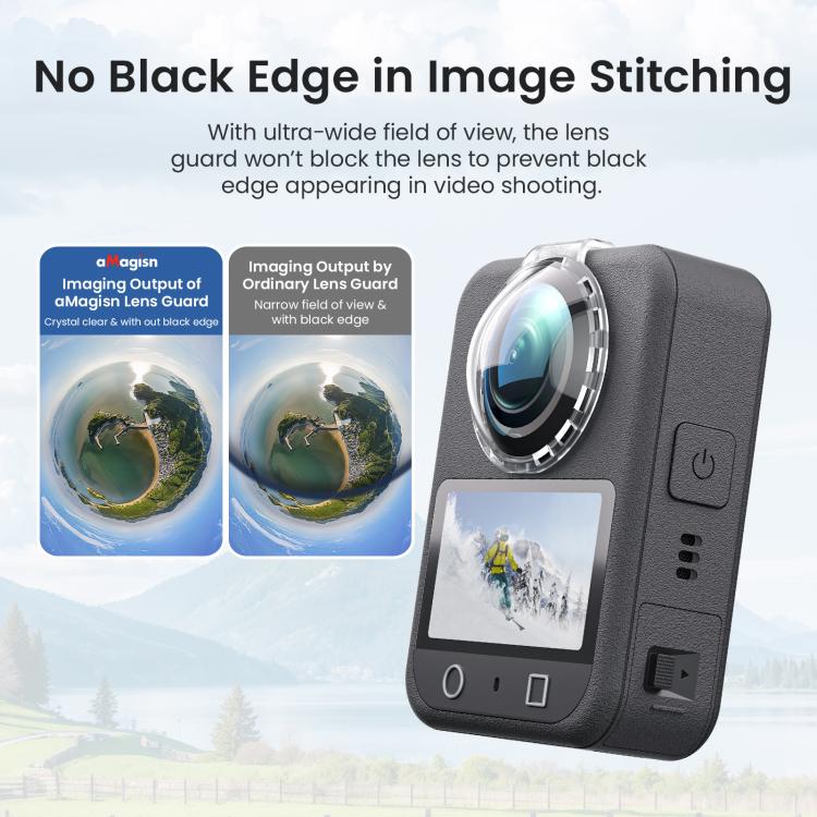 For DJI Osmo 360 aMagisn Anti-Fog Clip-On Lens Guard HD Lens Cover - PD11