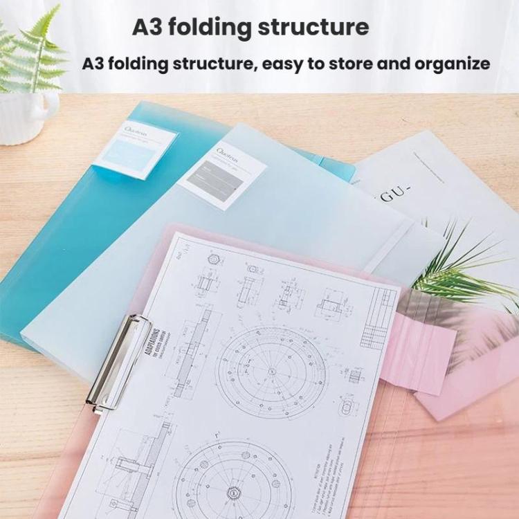 Deli 72551 Test Paper Classification Folder A3 File Folder File Flat Clip - Color Random Delivery