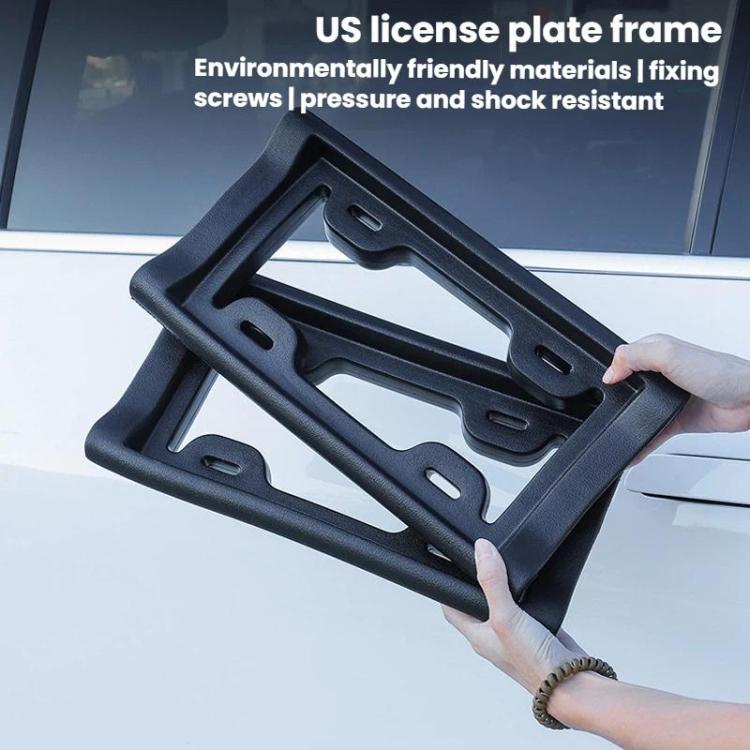 Car License Plate Frame Plate Holder Anti-Collision License Plate Frame, Spec: US