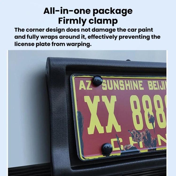 Car License Plate Frame Plate Holder Anti-Collision License Plate Frame, Spec: US