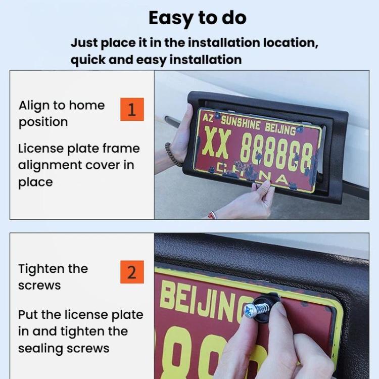 Car License Plate Frame Plate Holder Anti-Collision License Plate Frame, Spec: US
