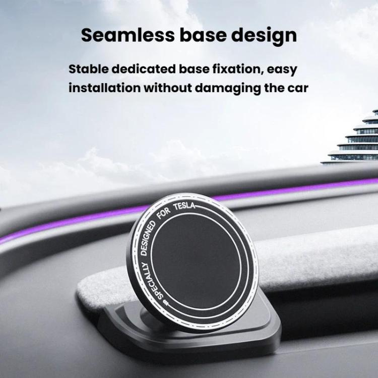 For Tesla 2025+ MODEL Y JUNIPER 2024+ Model 3 Highland Phone Holder Dashboard Phone Holder Base, Spec: Base Black