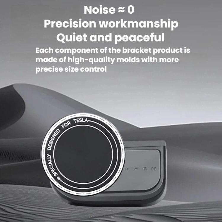For Tesla 2025+ MODEL Y JUNIPER 2024+ Model 3 Highland Phone Holder Dashboard Phone Holder Base, Spec: Base Black