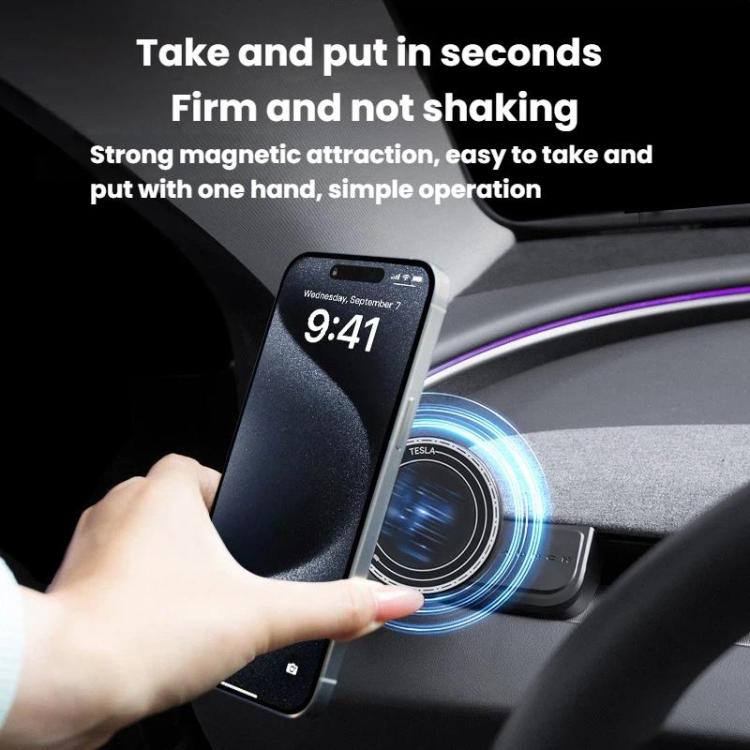 For Tesla 2025+ MODEL Y JUNIPER 2024+ Model 3 Highland Phone Holder Dashboard Phone Holder Base, Spec: Base Grey