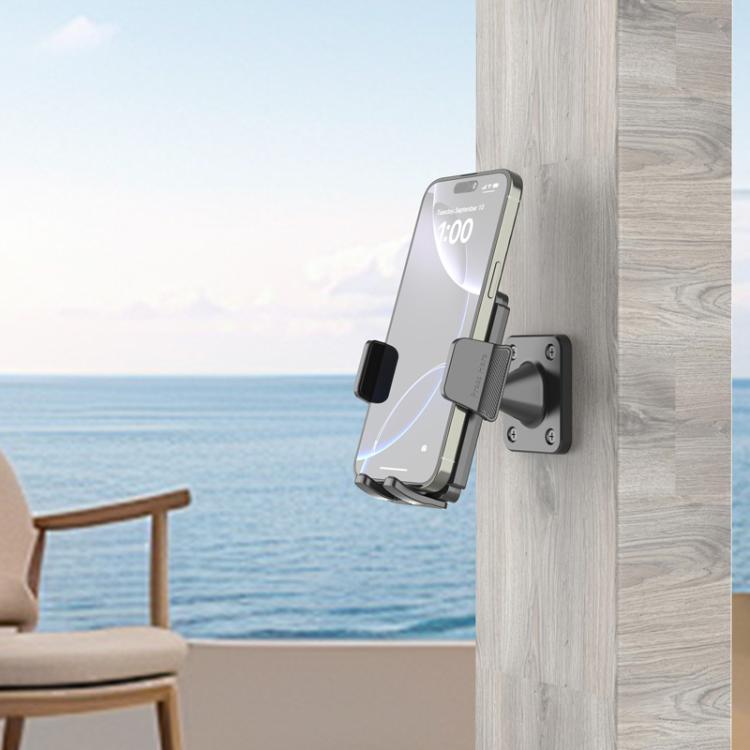 Wall-Mounted Universal Phone Stand For Kitchen Living Room Bedroom - Black