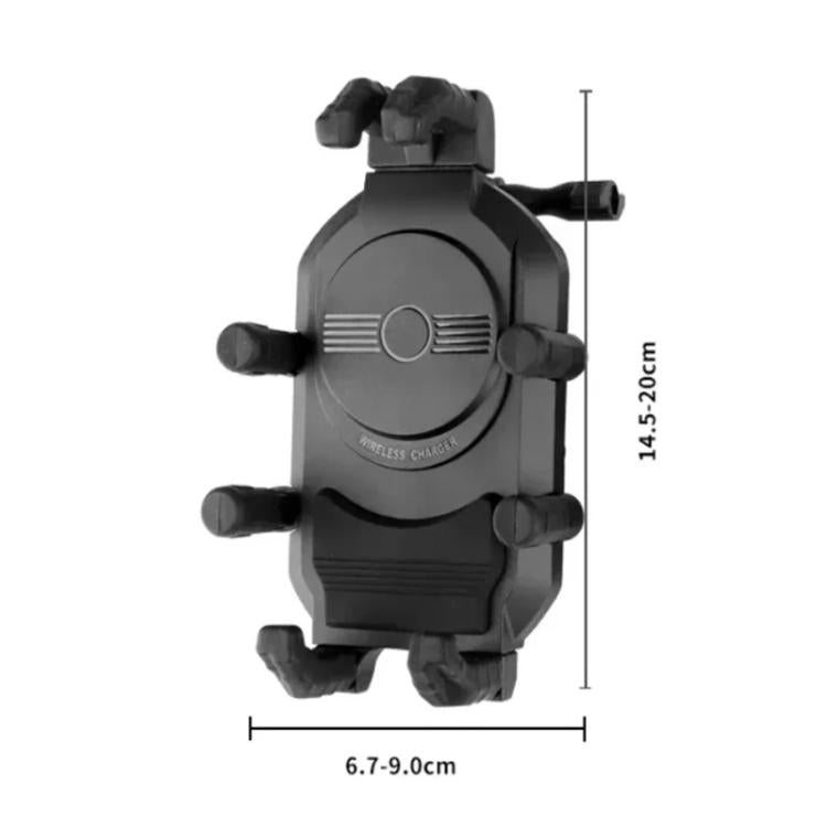 Motorcycle Phone Holder with Sun Visor & Anti-Theft Lock 360-degree Rotation, Camera Compatible, Spec: Mirror Stem Mount