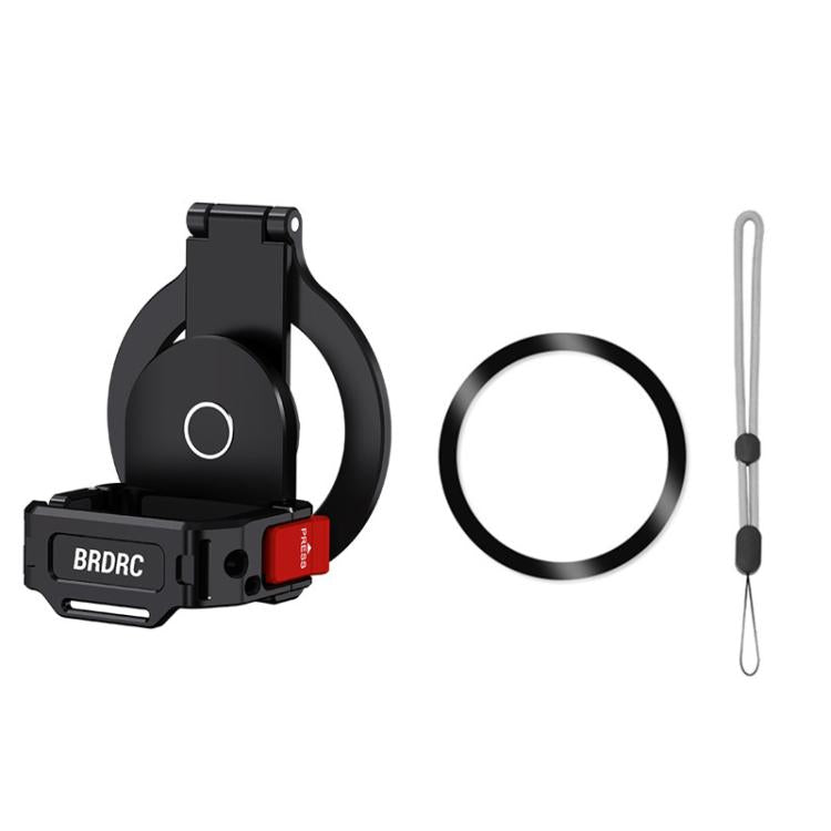 For DJI Osmo Pocket 3 BRDRC Magnetic Expandable Phone Holder Cold Shoe Mount - Black