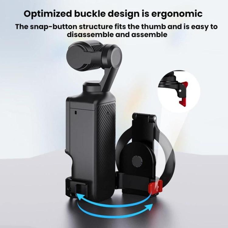 For DJI Osmo Pocket 3 BRDRC Magnetic Expandable Phone Holder Cold Shoe Mount - Black