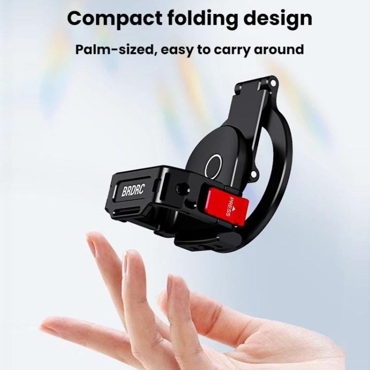 For DJI Osmo Pocket 3 BRDRC Magnetic Expandable Phone Holder Cold Shoe Mount - Black