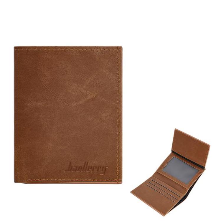Baellerry K1979 Men Slim Vintage PU Leather Wallet Compact Travel Card Holder