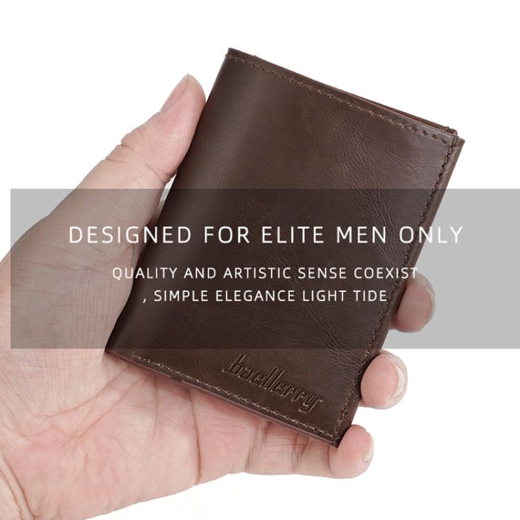 Baellerry K1979 Men Slim Vintage PU Leather Wallet Compact Travel Card Holder