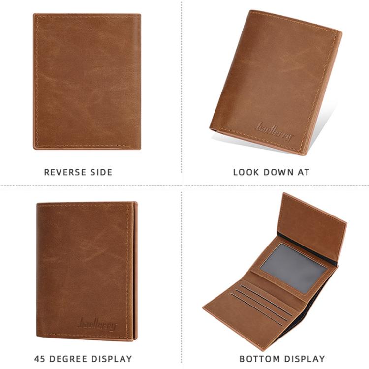 Baellerry K1979 Men Slim Vintage PU Leather Wallet Compact Travel Card Holder