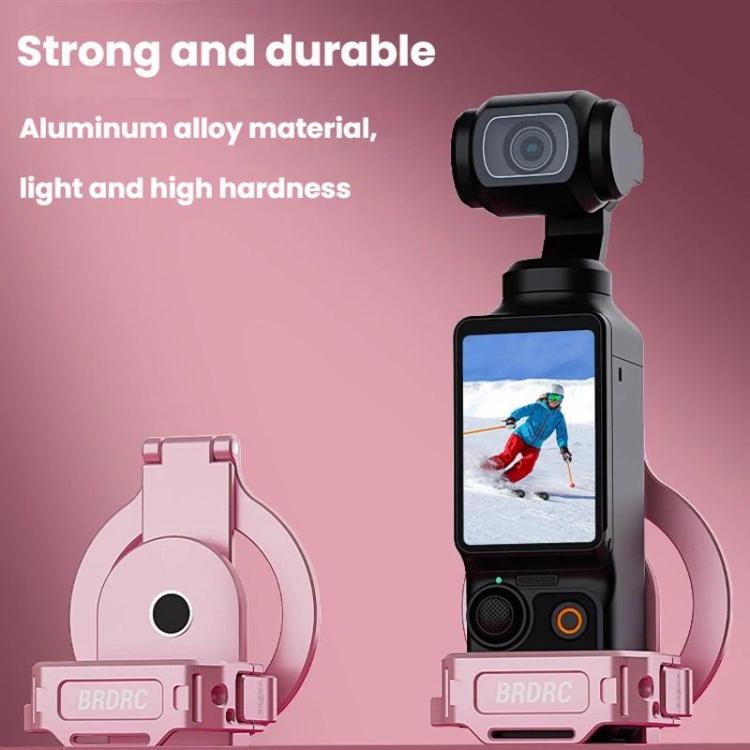 For DJI Osmo Pocket 3 BRDRC Magnetic Expandable Phone Holder Cold Shoe Mount - Pink