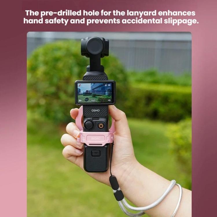 For DJI Osmo Pocket 3 BRDRC Magnetic Expandable Phone Holder Cold Shoe Mount - Pink