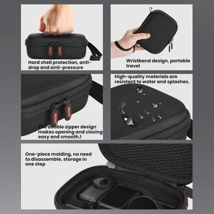 For DJI Osmo Nano BRDRC Action Camera Accessories Portable Storage Bag - Black