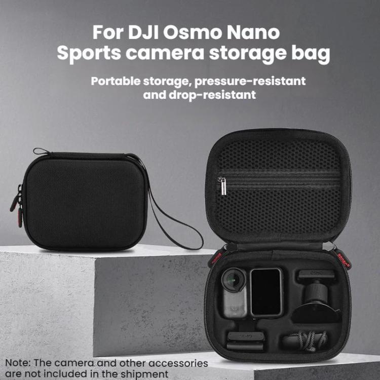 For DJI Osmo Nano BRDRC Action Camera Accessories Portable Storage Bag - Black