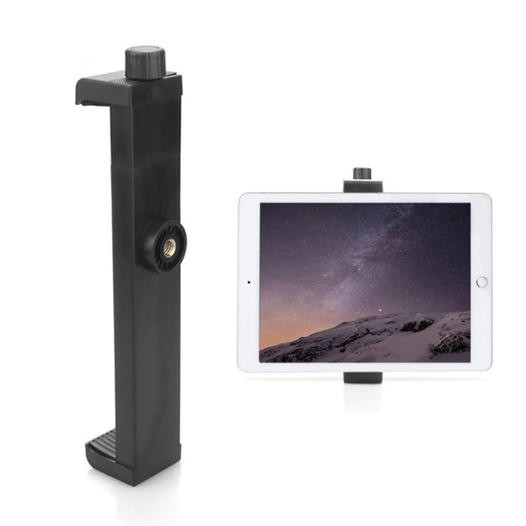Large Dual 1/4 Screw Hole Knob Tablet Phone Clip Metal Screw Clip, Support 6.3-9.4 Inch Tablet