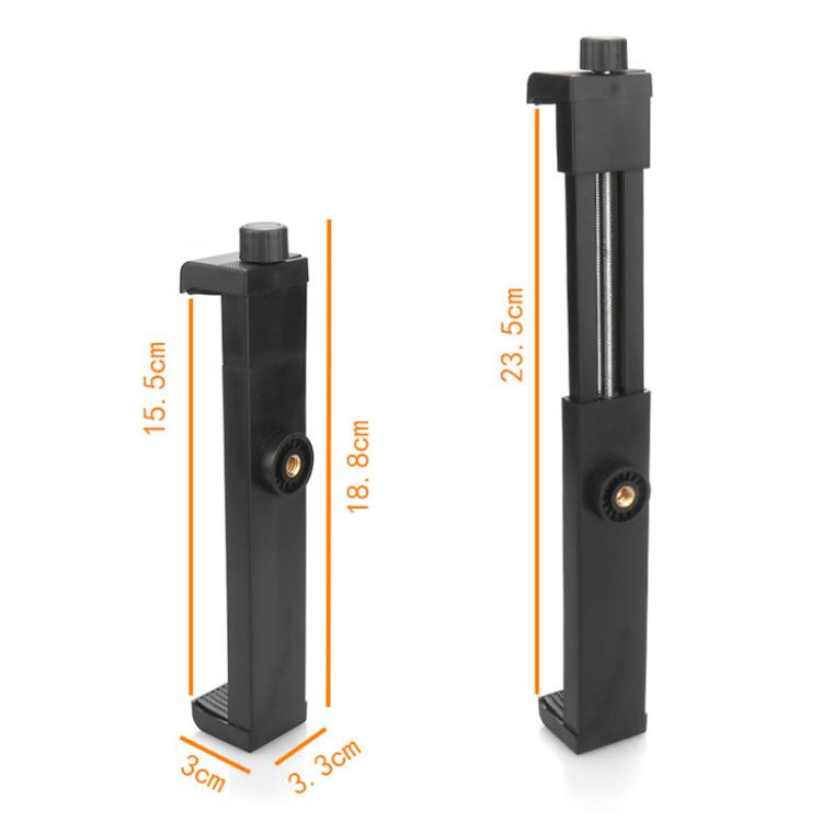 Large Dual 1/4 Screw Hole Knob Tablet Phone Clip Metal Screw Clip, Support 6.3-9.4 Inch Tablet