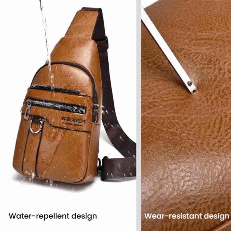 WEIXIER X463 Men Minimalist Chest Bag Lightweight Waterproof Crossbody Bag
