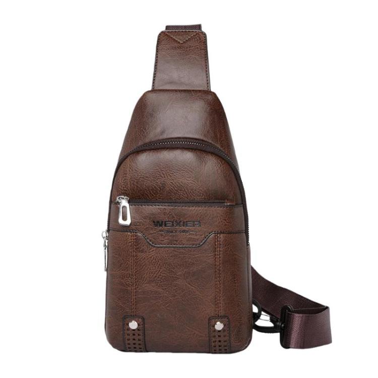 WEIXIER X466 Men Crossbody Chest Bag Casual Water-Resistant Lightweight Backpack